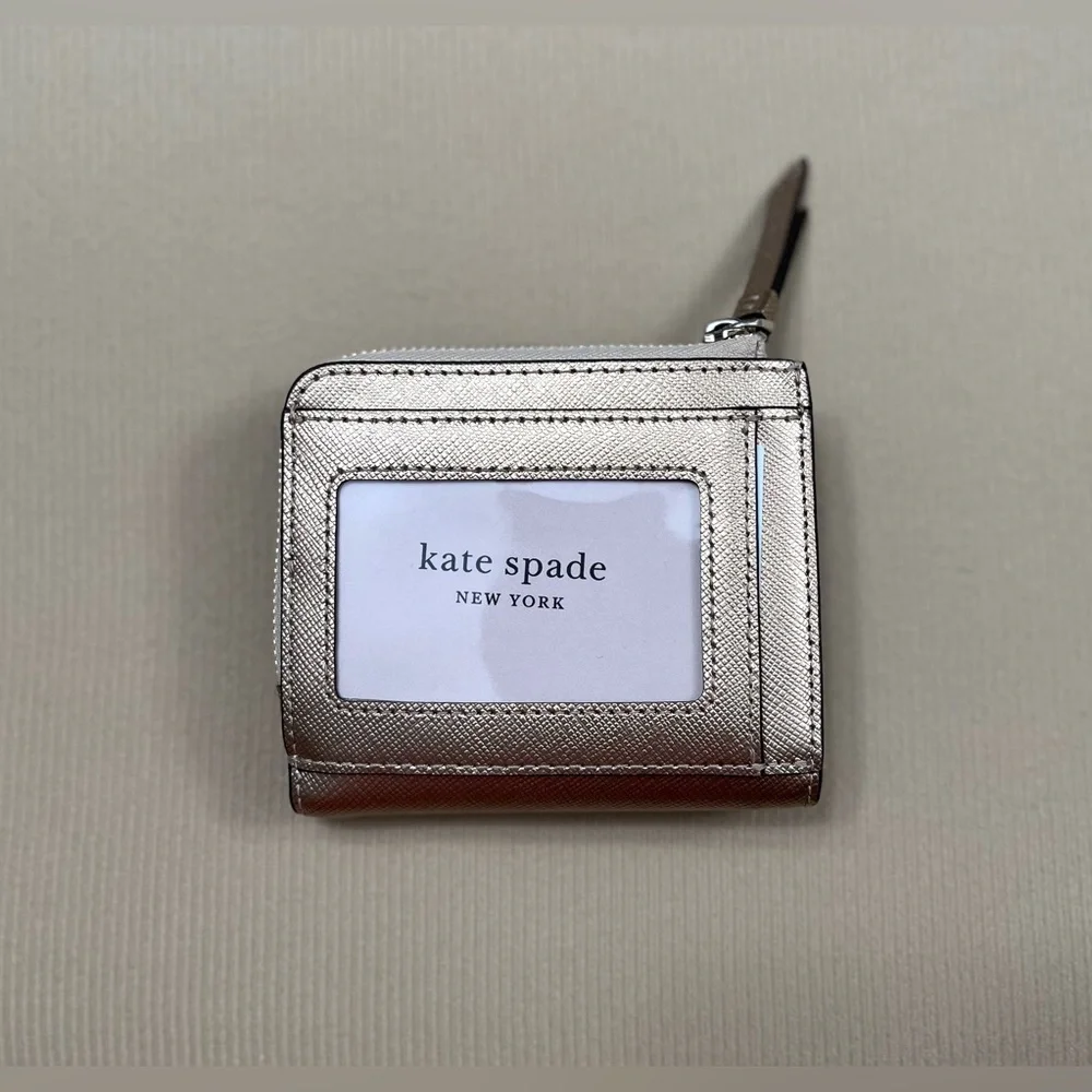 Kate Spade Rose Gold Metallic Wallet NWT - Picture 2 of 3